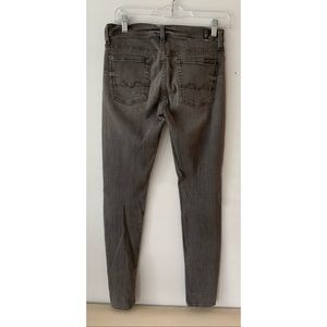 Washed grey denim jeans